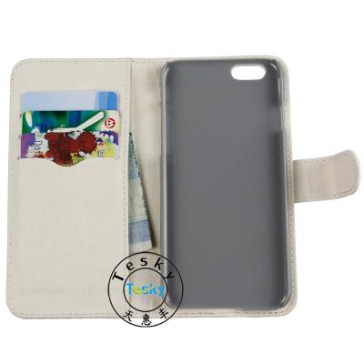 China wholesale PU Leather Mobile Wallet Filp Phone Cover Case for Iphone 6 for sale
