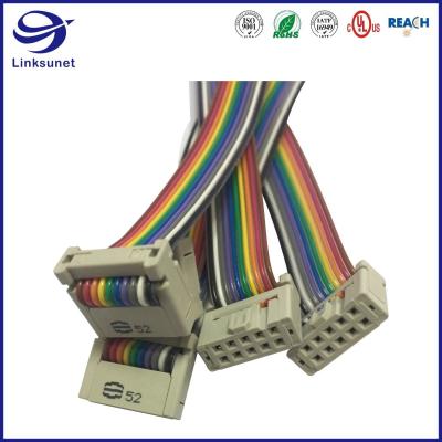 China Control Panel Wire Harness with Epic Circular 2.54mm IDC Connector add 3M Ribbon Cable for sale