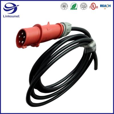 China 281204 4G6 Industrial Robot Power Wire Harness with 32A IP44 Power Connectors for sale