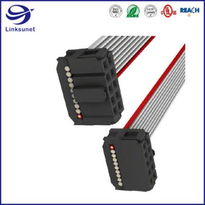 China AMP Latch Black 2.54mm 2row IDC connector for electronic wire harness for sale