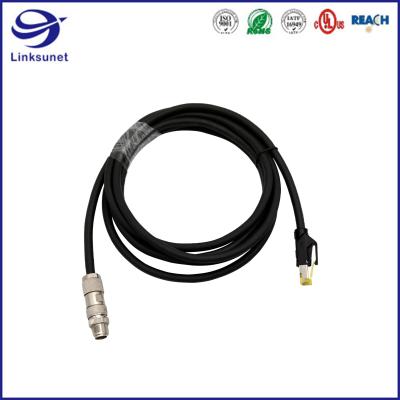 China TM31 CAT6 Connector Wire Harness 8 Pins For Industrial Camera for sale