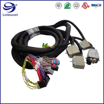 China Hermaphroditic Contact Connector Wire Harness With Staggered Grid for sale