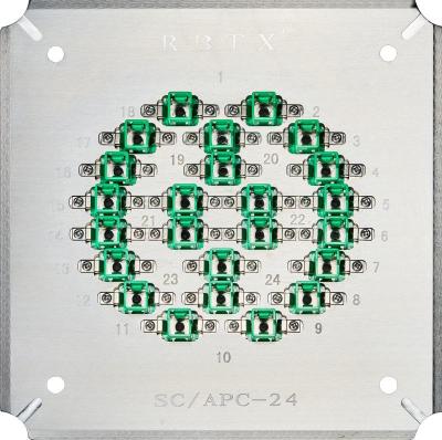 China SCAPC24 Disco de suporte de polir 24 portas SC/APC Conectores de cordão de ligação de fibra óptica à venda