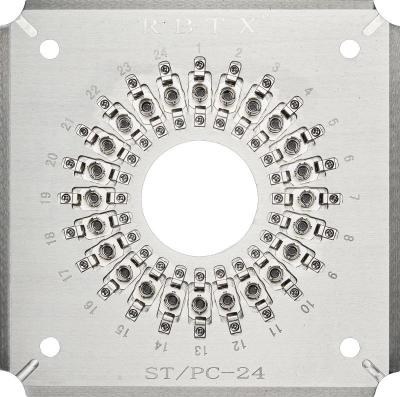 China STPC24 Jigs de polir/Tentadores 24 Portos ST/PC Conectores de cordão de fibra óptica à venda