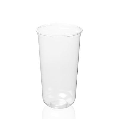China 700ml Plastic Disposable Cup Tumbler 24OZ PET BPA Free for sale