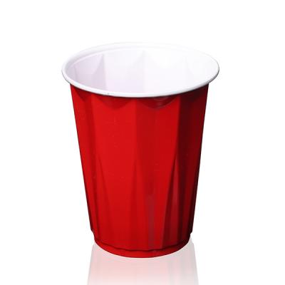 China 450ml 16 OZ PP Red Plastic Disposable Cup 95mm 56mm 116mm for sale