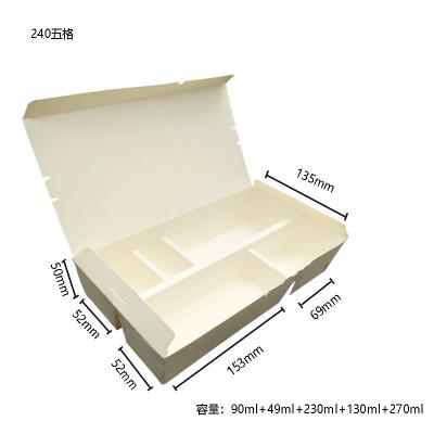 China Vegetable Salad Takeaway Paper Box Disposable Kraft Paper for sale