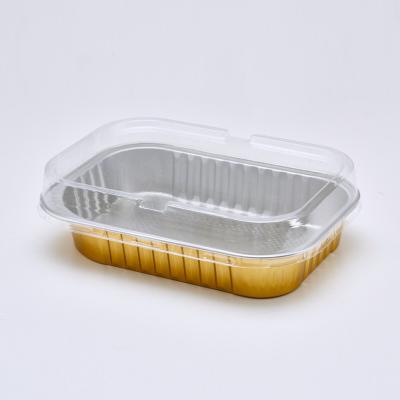 China Dessert Colorful Gold Disposable Aluminium Foil Container Tray Pan for sale