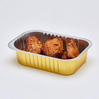 Chine aluminium résistant Pan For Oven Grill Microwavable de conteneur de nourriture de l'aluminium 1500ml faisant cuire la cuisson à vendre
