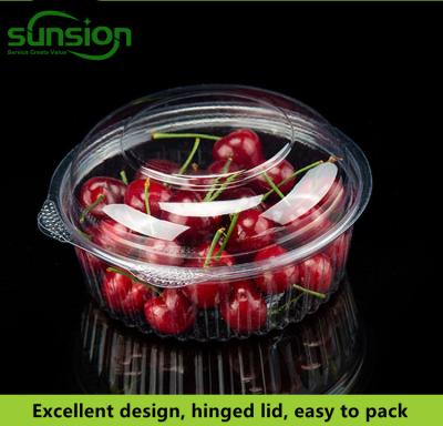 Chine Conteneurs jetables en plastique de salade de fruits de caisse d'emballage de nourriture de 24OZ 500ml à vendre
