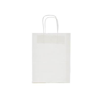 Κίνα Άσπρες τσάντες εγγράφου αγορών Kraft με τις λαβές 8» Χ 4 1/2» Χ 10 1/4» προς πώληση