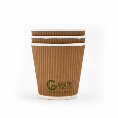 China Sleeveless Ripple Wall Paper 4 OZ Disposable Coffee Cups for sale