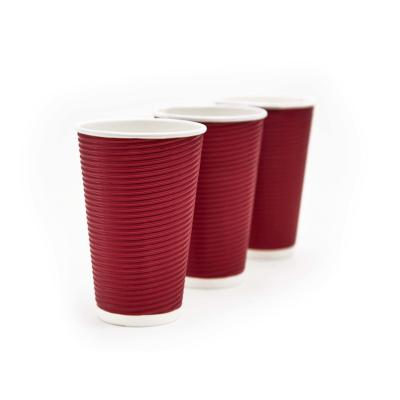 China Double Wall Paper Disposable Cup Kraft Compostable 20OZ for sale