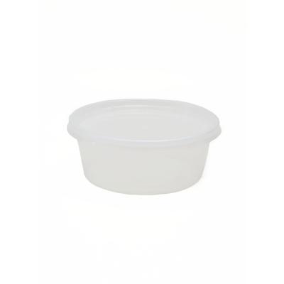China 8oz Round Clear Plastic Soup Storage Containers With Lids Microwavable 4 1/2