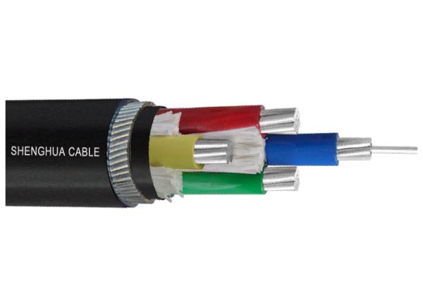 Galvanized Steel Wire  Armoured Electrical Cable 4 Cores Low Voltage  XLPE or PVC Insulation AL Cable