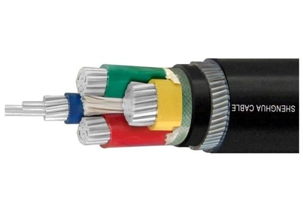 Galvanized Steel Wire  Armoured Electrical Cable 4 Cores Low Voltage  XLPE or PVC Insulation AL Cable