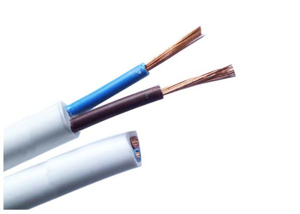 Custom PVC Jacket Flexible Flat Electrical Wires , 3 Wire Electrical Cable