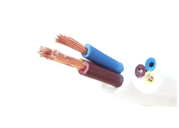 Custom PVC Jacket Flexible Flat Electrical Wires , 3 Wire Electrical Cable