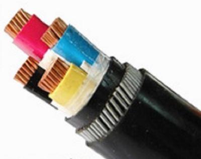 China Shaped Conductor PVC Armoured Cable Black Sheath Color CE IEC Certification for sale
