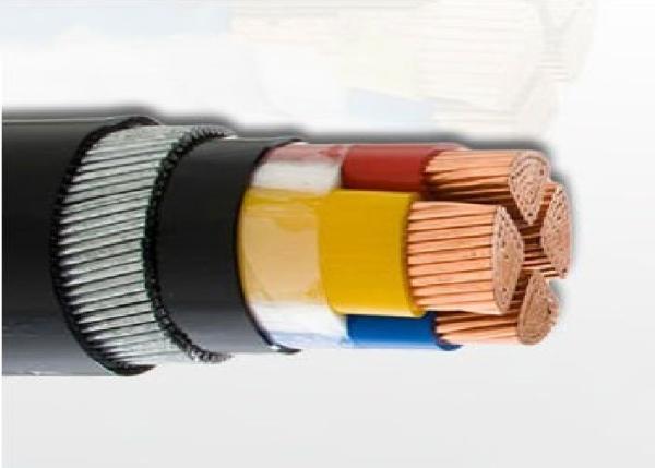 Shaped Conductor PVC Armoured Cable Black Sheath Color CE IEC Certification