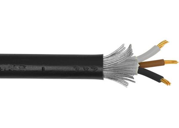 Black PVC sheathed Armoured Electrical Cable 600/1000V Armored Power Cables