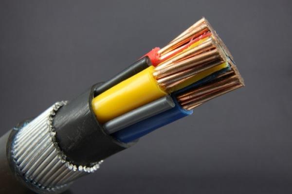 Black PVC sheathed Armoured Electrical Cable 600/1000V Armored Power Cables