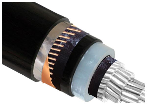 26KV 35KV Single Core XLPE Cable Ink Printing / Embossing Cable Mark