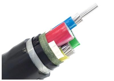 China AL/XLPE/STA/PVC Armoured Power Cable AL conductor XLPE Insulation YJLV22 Cable with Steel Tape Armour for sale