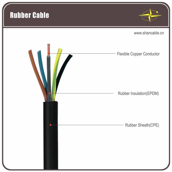 Professional 300 / 500 V Rubber Sheathed Flexible Cable CE KEMA Certification