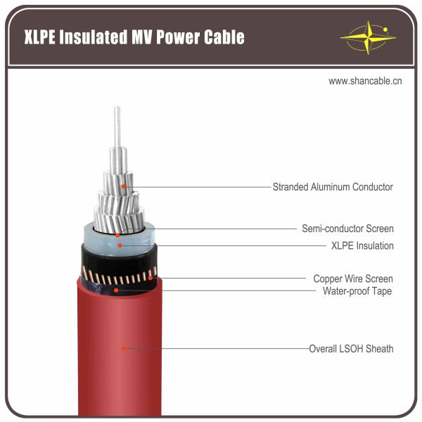 Medium Voltage Armoured Electrical Cable , Aluminium Wire Armoured Cable