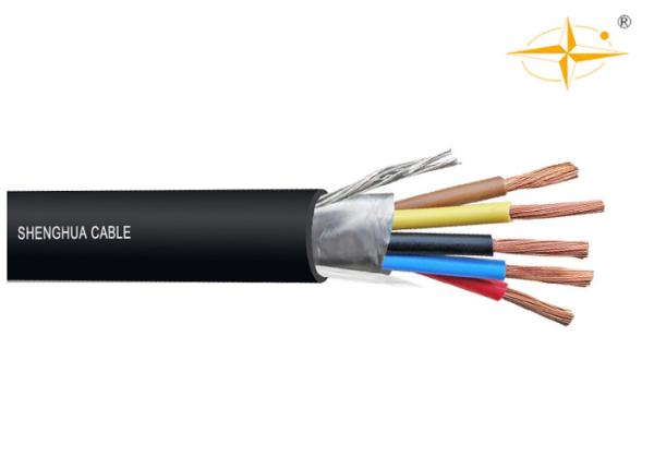 5 Conductor PVC Insulated Cables , PVC Flexible Cable Copper Wire Braided Shielding