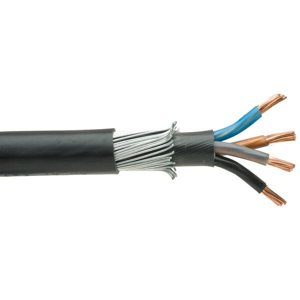 0.6 / 1 kV Copper Conductor PVC Insulated Cables with Galvanized Steel Wire Armoured Power Cable