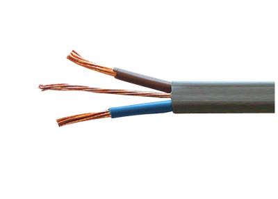 China Flat PVC Insulated Electrical Cable Wire 3 Core x2.5SQMM Hard Sheath Line of Household With White Color for sale