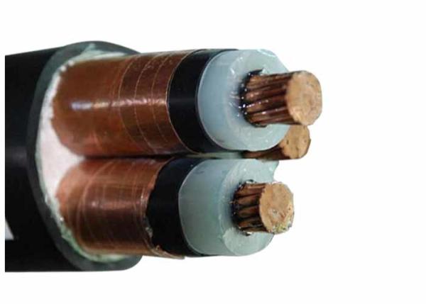 3 Core Xlpe Insulated Pvc Sheathed Cable With Copper Tape Screen Medium Voltage Power Cable