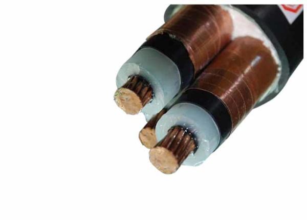 3 Core Xlpe Insulated Pvc Sheathed Cable With Copper Tape Screen Medium Voltage Power Cable