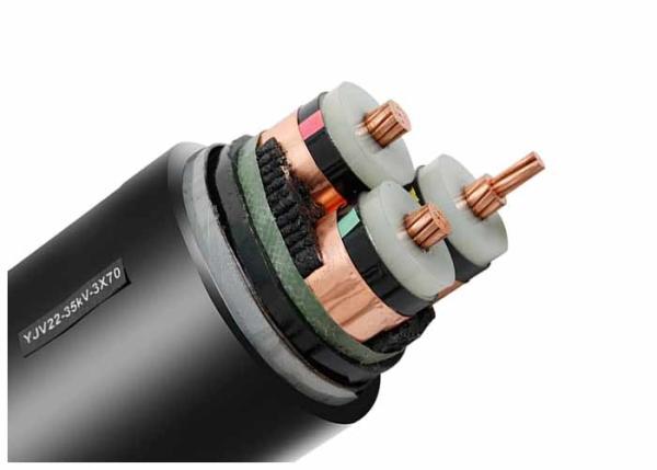 19 / 33KV 3 Core X 95mm2 Armoured Power Cable Copper Armored Electrical Cable