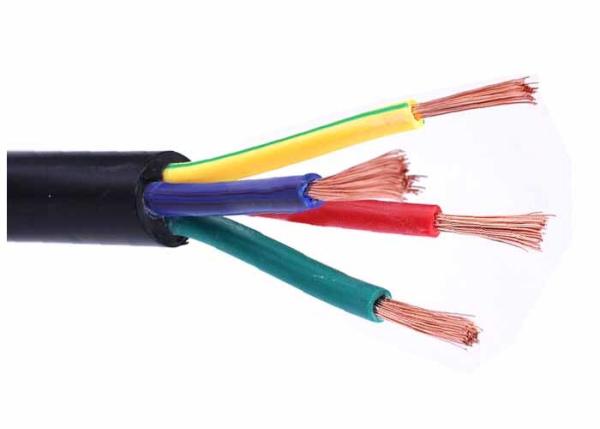 PVC Sheathed Electrical Cable Wire With Flexible Copper Conductor 4 Core Flex Cable