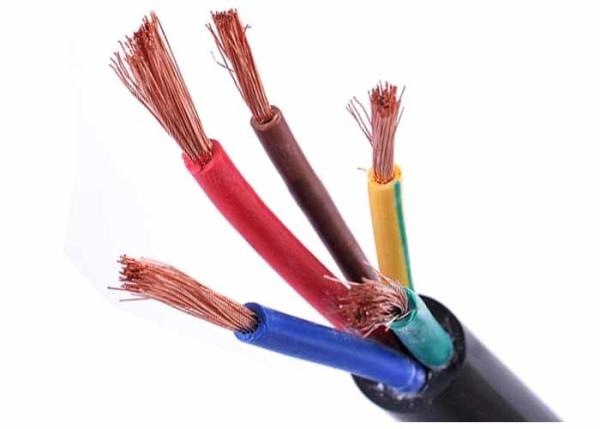 PVC Sheathed Electrical Cable Wire With Flexible Copper Conductor 4 Core Flex Cable