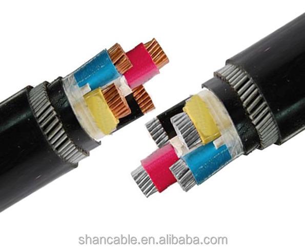 Black PVC Jacket XLPE Insulated Power Cable 0.6 / 1kV