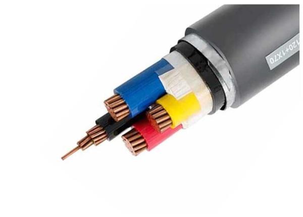 Four Cores Low Voltage PVC Insulated Cables With Double Galvanized Steel Tape Armored