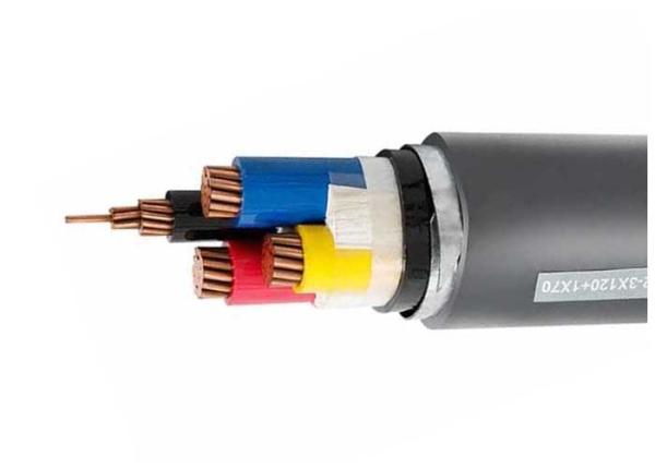 Four Cores Low Voltage PVC Insulated Cables With Double Galvanized Steel Tape Armored