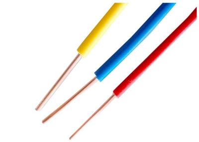 China Rigid Conductor Electrical Cable Wire For Internal Wiring 300/500v , Blue Red Yellow for sale