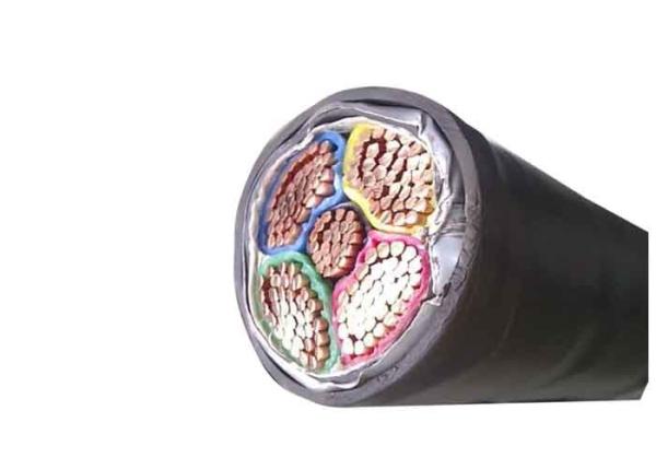 Black PVC Insulated Cables 4+1 Core Steel Tape Armoured VV22 Electrical STA Power Cable