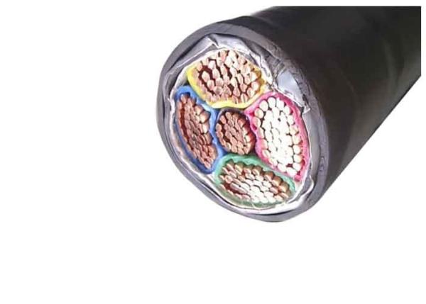 Black PVC Insulated Cables 4+1 Core Steel Tape Armoured VV22 Electrical STA Power Cable