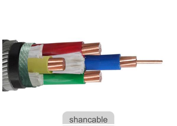 ISO Approved PVC Insulated Cables Four Core Aluminum Conductor For Power Distribution Lines