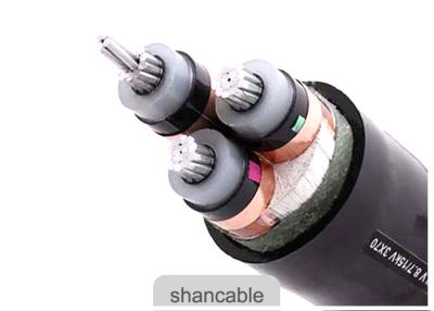 China Custom Made XLPE Copper Cable / Black Insulation Underground Power Cable for sale