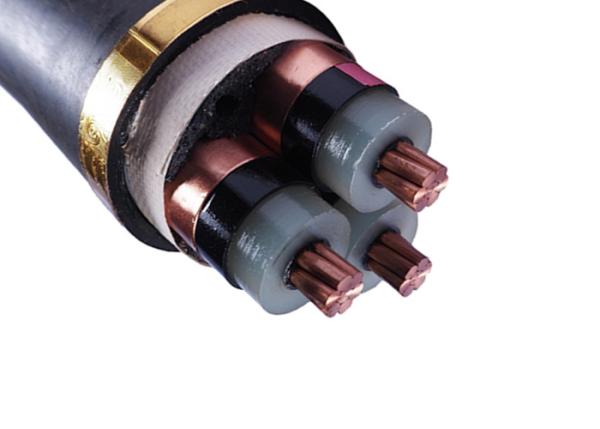 6.35/11kV  3 Core N2XSY PVC Xlpe Electrical Cable Circular conductor