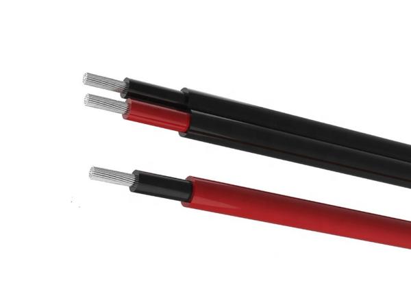 Black Red 2 Cores Tinned Copper Core  XLPO Jacket PV Wire  For Solar Power System