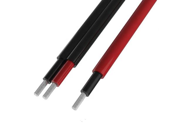 Black Red 2 Cores Tinned Copper Core  XLPO Jacket PV Wire  For Solar Power System