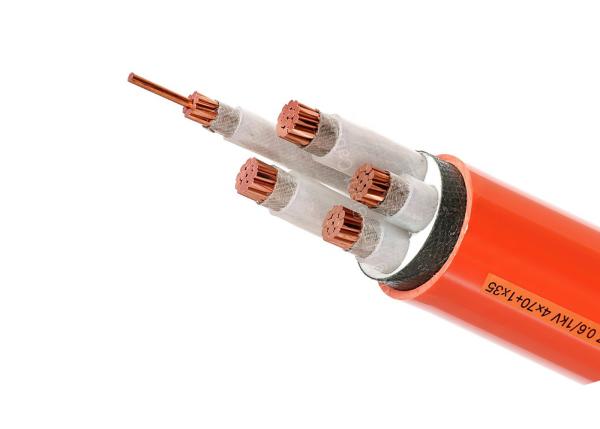 High Temperature Non Metallic Sheath 4x70+1x35 Sqmm Fire Rated  Lszh Power Cable